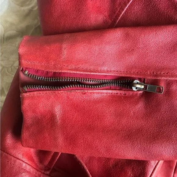 Vintage Red Leather PIONEER WEAR Woman’s (M) - Picture 13 of 15